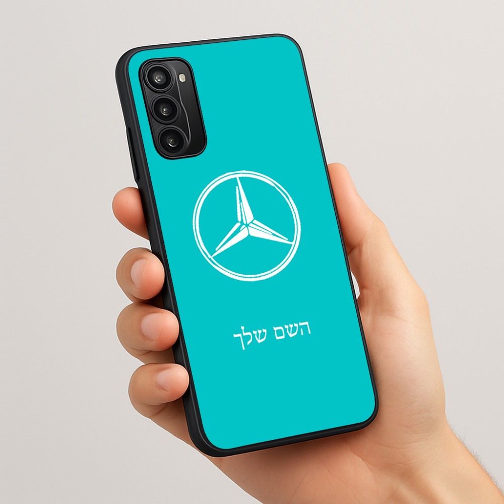 כיסוי בעיצוב אישי עם השם שלך לדגם - Motorola Moto G05 4G בעיצוב מרצדס-בנץ