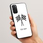 כיסוי בעיצוב אישי עם השם שלך לדגם - Motorola Moto G05 4G בעיצוב דגל המירוץ