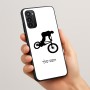 כיסוי בעיצוב אישי עם השם שלך לדגם - Motorola Moto G05 4G בעיצוב רוכב אופניים