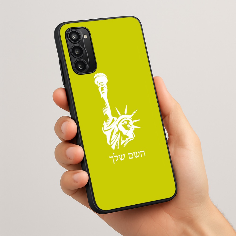 כיסוי בעיצוב אישי עם השם שלך לדגם - Motorola Moto G05 4G בעיצוב פסל החירות