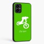כיסוי בעיצוב אישי עם השם שלך לדגם - Motorola Moto G34 5G בעיצוב רוכב אופניים