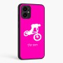 כיסוי בעיצוב אישי עם השם שלך לדגם - Motorola Moto G34 5G בעיצוב רוכב אופניים