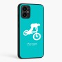 כיסוי בעיצוב אישי עם השם שלך לדגם - Motorola Moto G34 5G בעיצוב רוכב אופניים