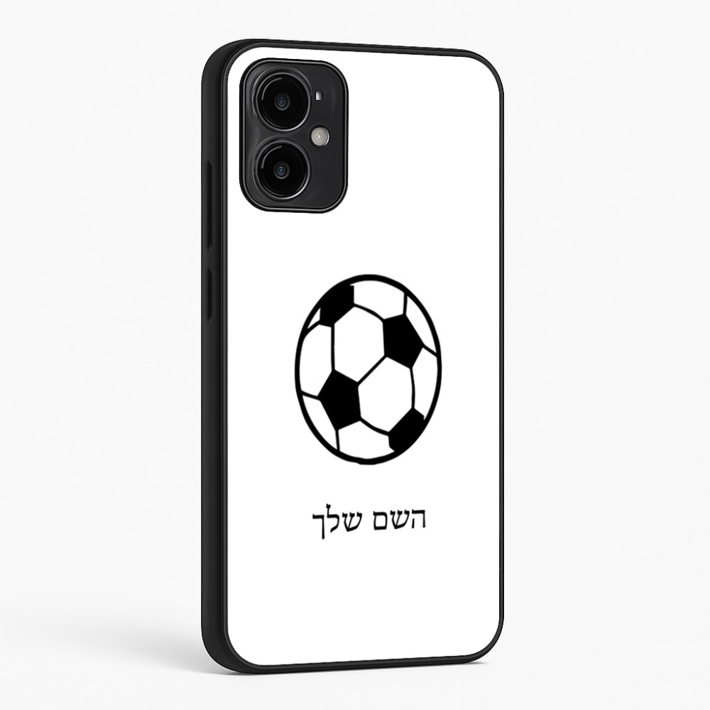 כיסוי בעיצוב אישי עם השם שלך לדגם - Motorola Moto G34 5G בעיצוב כדורגל כדור כדורגל