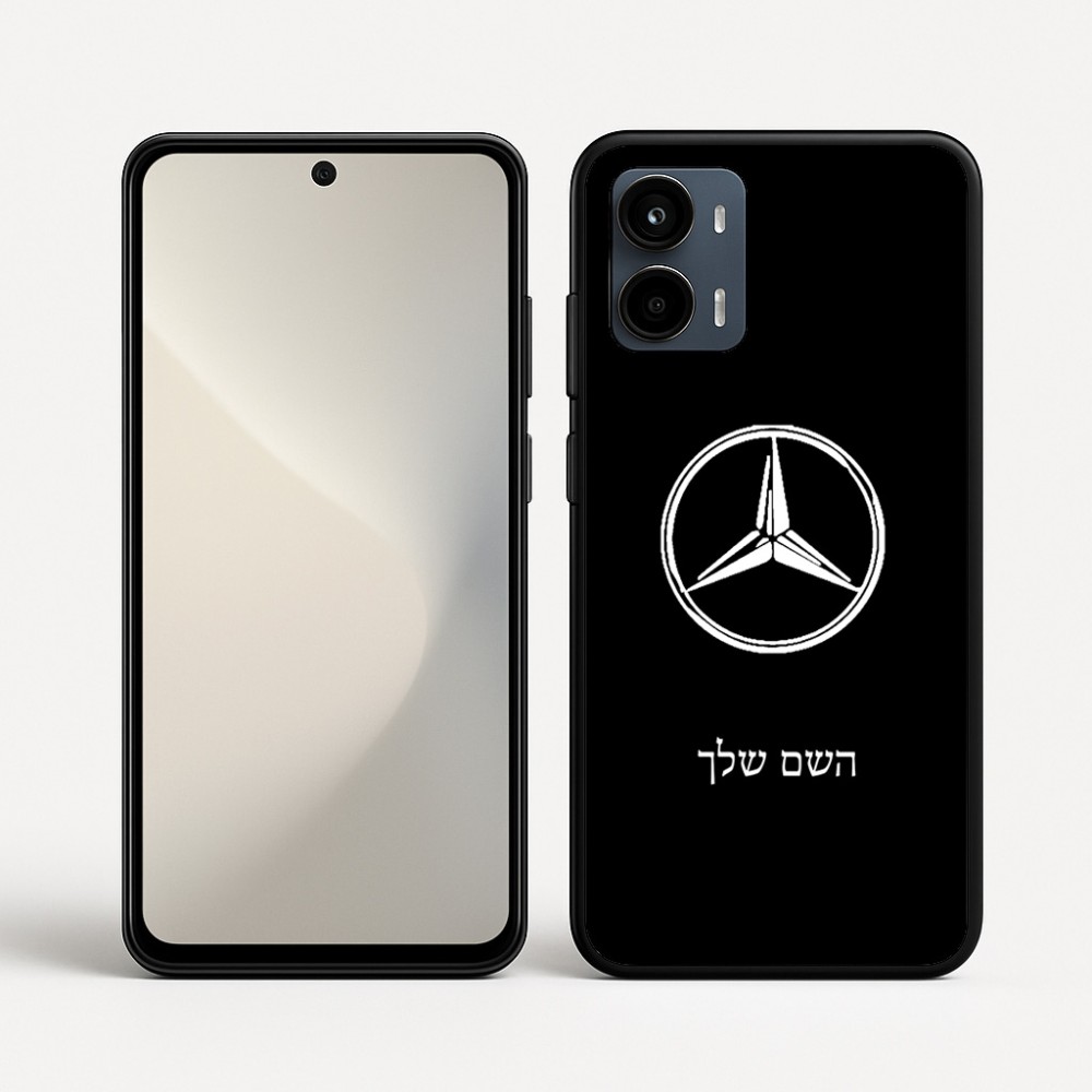 כיסוי בעיצוב אישי עם השם שלך לדגם - Motorola Moto G34 5G בעיצוב מרצדס-בנץ