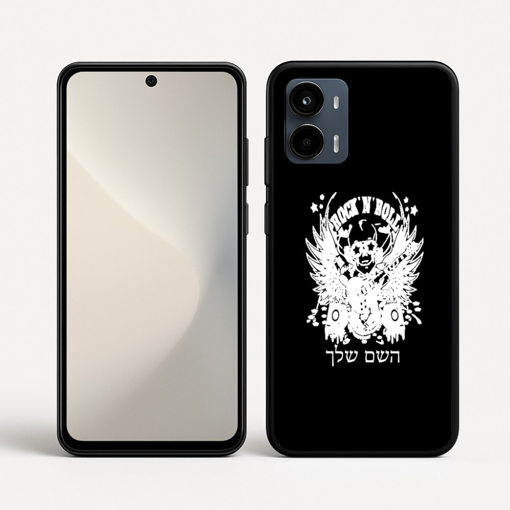 כיסוי בעיצוב אישי עם השם שלך לדגם - Motorola Moto G34 5G בעיצוב רוקנרול