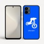 כיסוי בעיצוב אישי עם השם שלך לדגם - Motorola Moto G34 5G בעיצוב רוכב אופניים