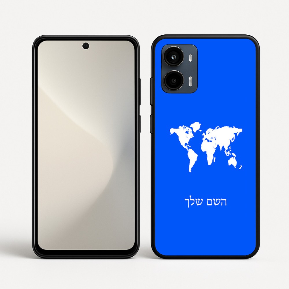 כיסוי בעיצוב אישי עם השם שלך לדגם - Motorola Moto G34 5G בעיצוב מפת העולם