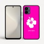 כיסוי בעיצוב אישי עם השם שלך לדגם - Motorola Moto G34 5G בעיצוב פרח היביסקוס
