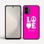 כיסוי בעיצוב אישי עם השם שלך לדגם - Motorola Moto G34 5G בעיצוב אהבה