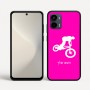 כיסוי בעיצוב אישי עם השם שלך לדגם - Motorola Moto G34 5G בעיצוב רוכב אופניים
