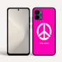כיסוי בעיצוב אישי עם השם שלך לדגם - Motorola Moto G34 5G בעיצוב סמל השלום