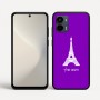 כיסוי בעיצוב אישי עם השם שלך לדגם - Motorola Moto G34 5G בעיצוב מגדל אייפל