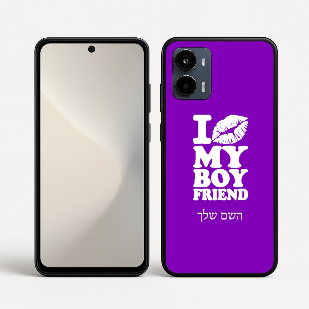 כיסוי בעיצוב אישי עם השם שלך לדגם - Motorola Moto G34 5G בעיצוב נשקי את חבר שלי