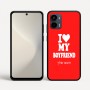 כיסוי בעיצוב אישי עם השם שלך לדגם - Motorola Moto G34 5G בעיצוב אוהבת את החבר שלי