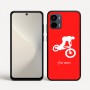 כיסוי בעיצוב אישי עם השם שלך לדגם - Motorola Moto G34 5G בעיצוב רוכב אופניים