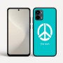 כיסוי בעיצוב אישי עם השם שלך לדגם - Motorola Moto G34 5G בעיצוב סמל השלום