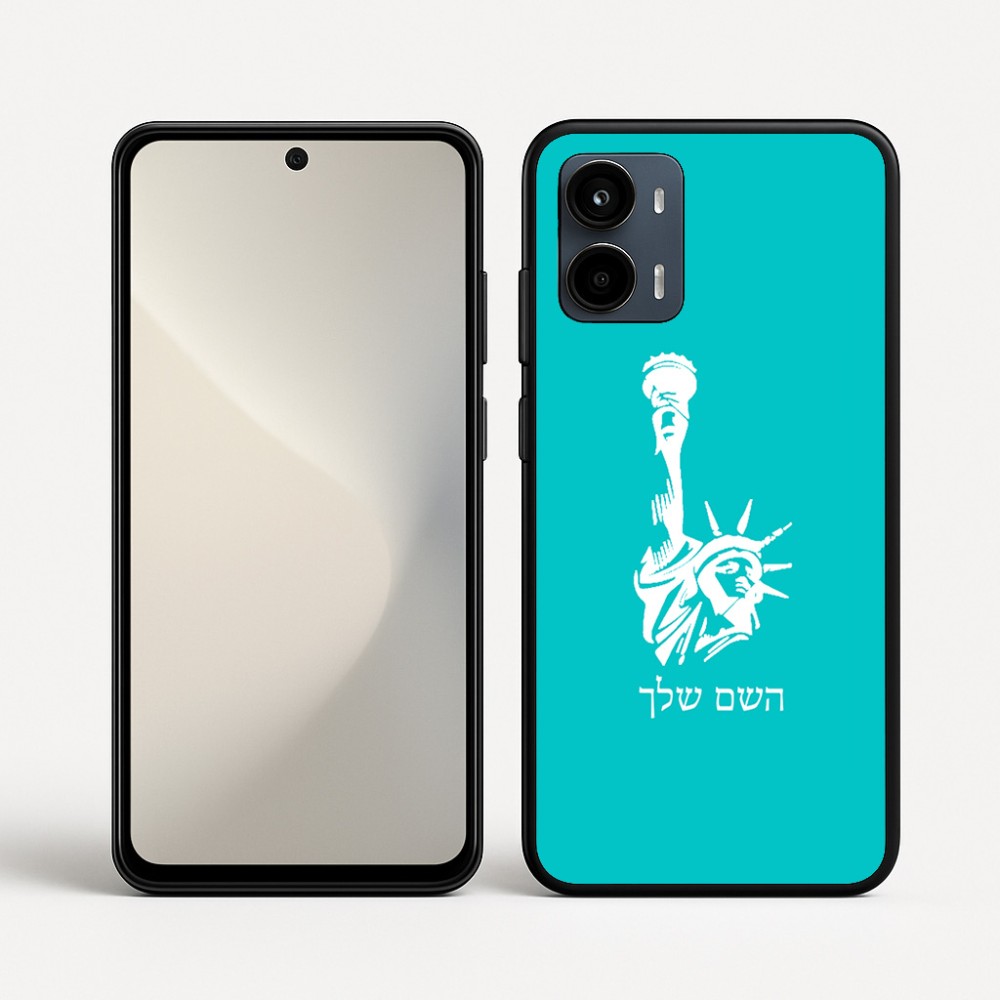 כיסוי בעיצוב אישי עם השם שלך לדגם - Motorola Moto G34 5G בעיצוב פסל החירות