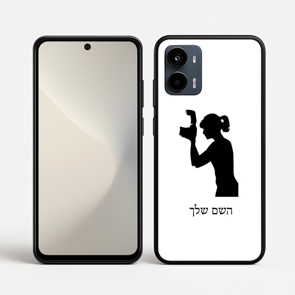 כיסוי בעיצוב אישי עם השם שלך לדגם - Motorola Moto G34 5G בעיצוב צלמת - אישה
