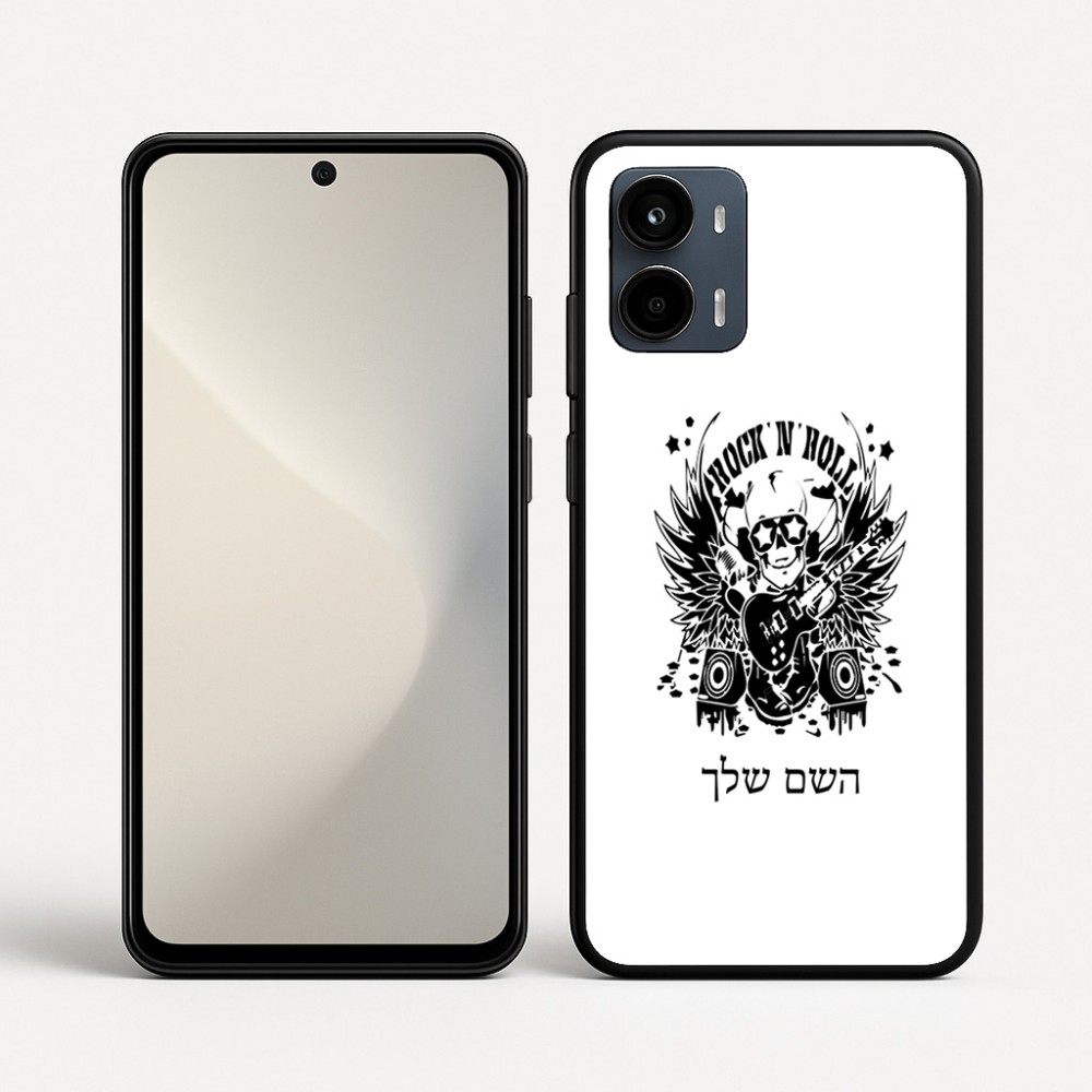 כיסוי בעיצוב אישי עם השם שלך לדגם - Motorola Moto G34 5G בעיצוב רוקנרול