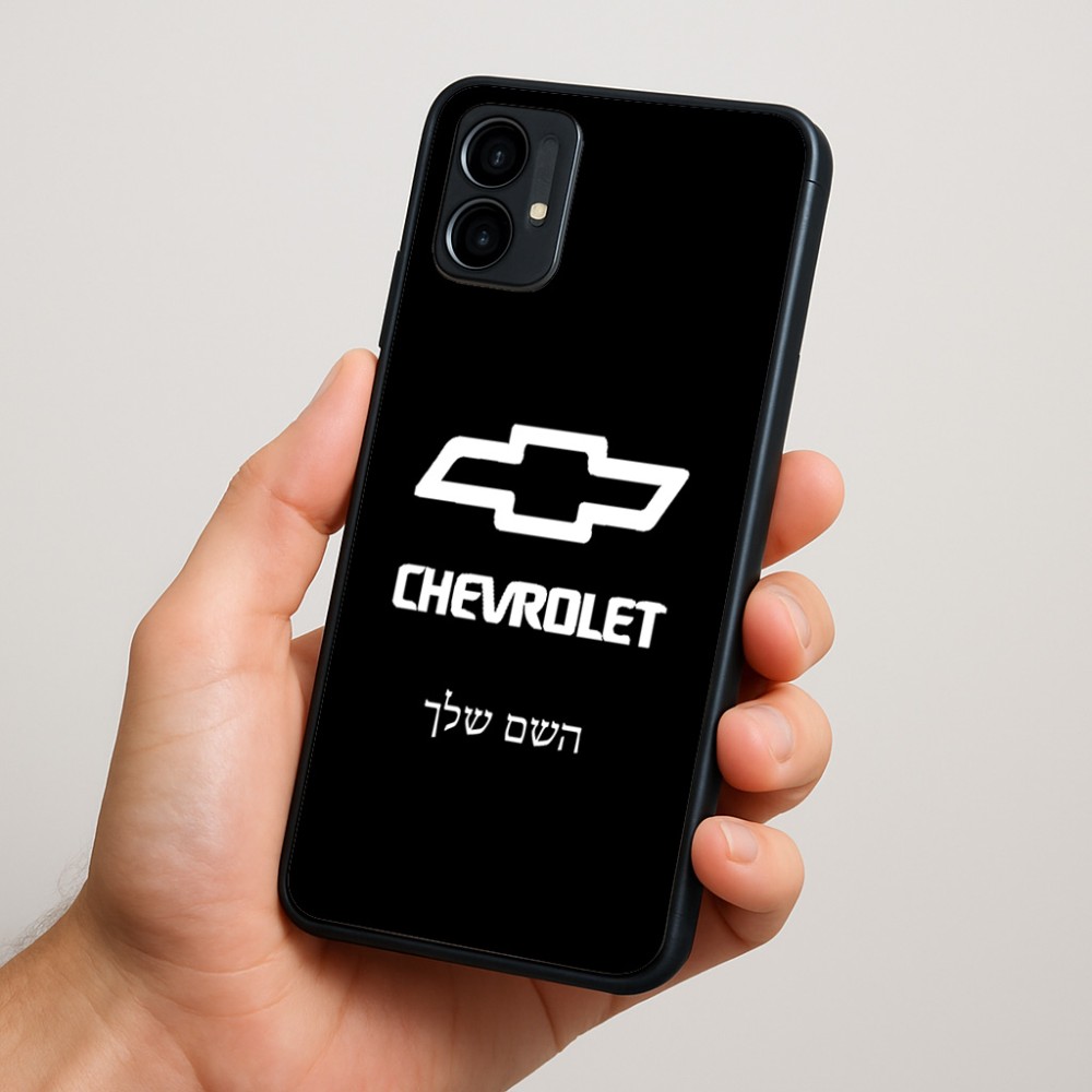 כיסוי בעיצוב אישי עם השם שלך לדגם - Motorola Moto G34 5G בעיצוב שברולט