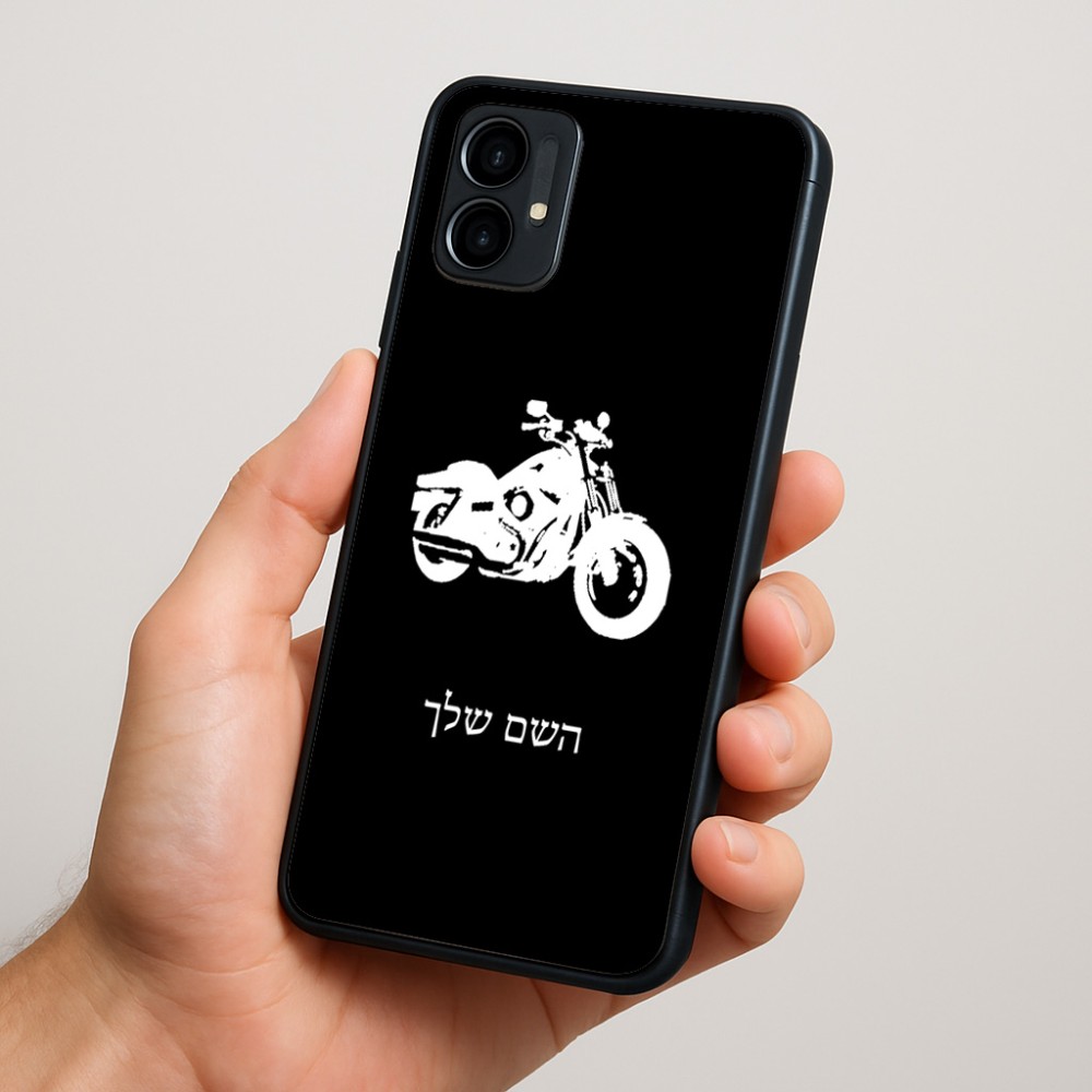 כיסוי בעיצוב אישי עם השם שלך לדגם - Motorola Moto G34 5G בעיצוב הארלי-דיווידסון