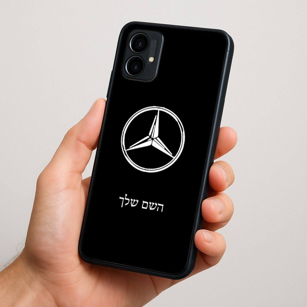 כיסוי בעיצוב אישי עם השם שלך לדגם - Motorola Moto G34 5G בעיצוב מרצדס-בנץ