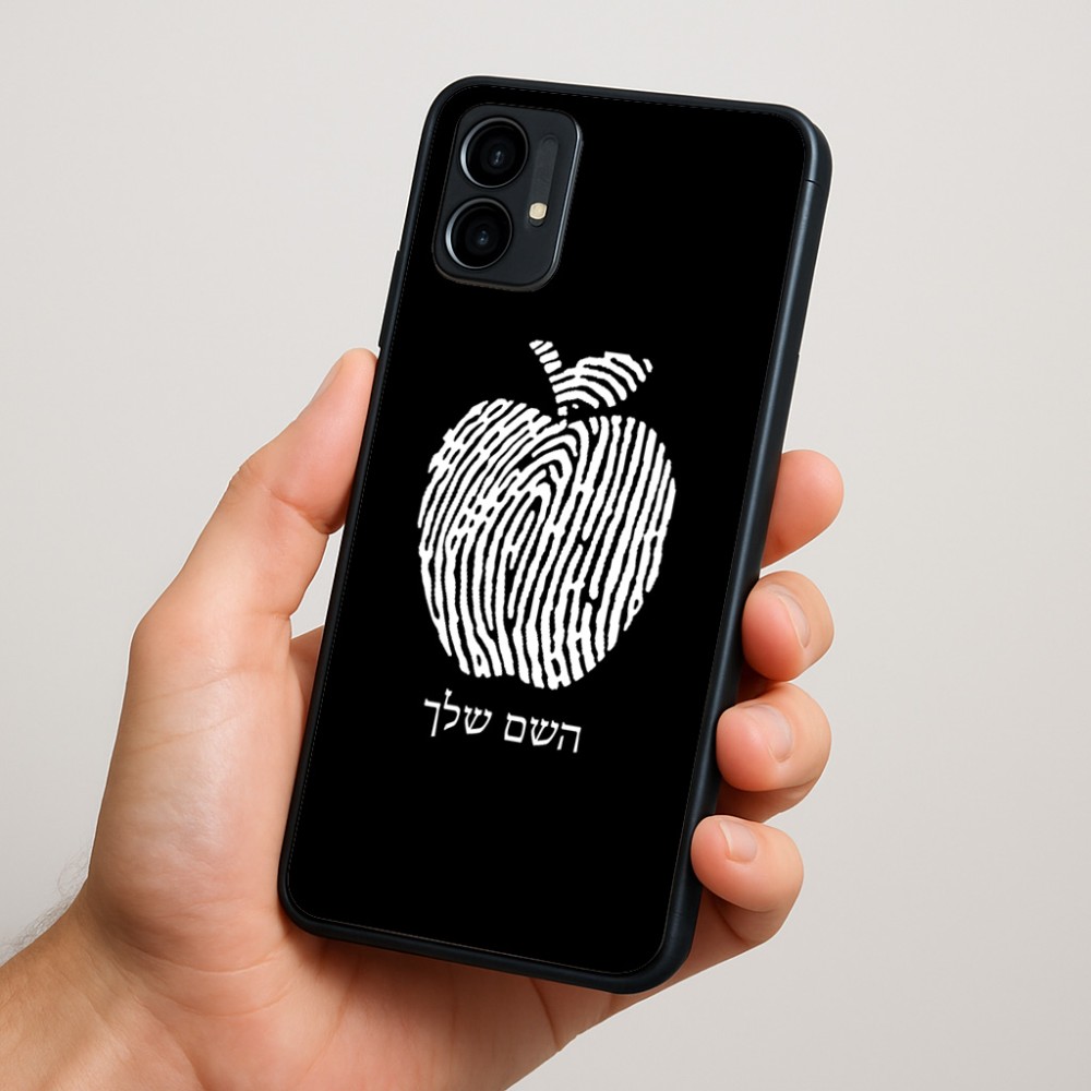 כיסוי בעיצוב אישי עם השם שלך לדגם - Motorola Moto G34 5G בעיצוב הדפס תפוח