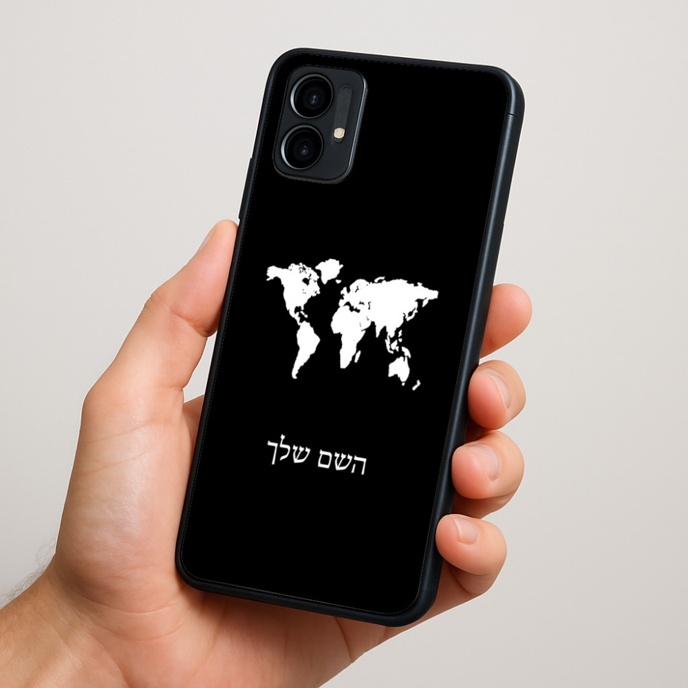 כיסוי בעיצוב אישי עם השם שלך לדגם - Motorola Moto G34 5G בעיצוב מפת העולם