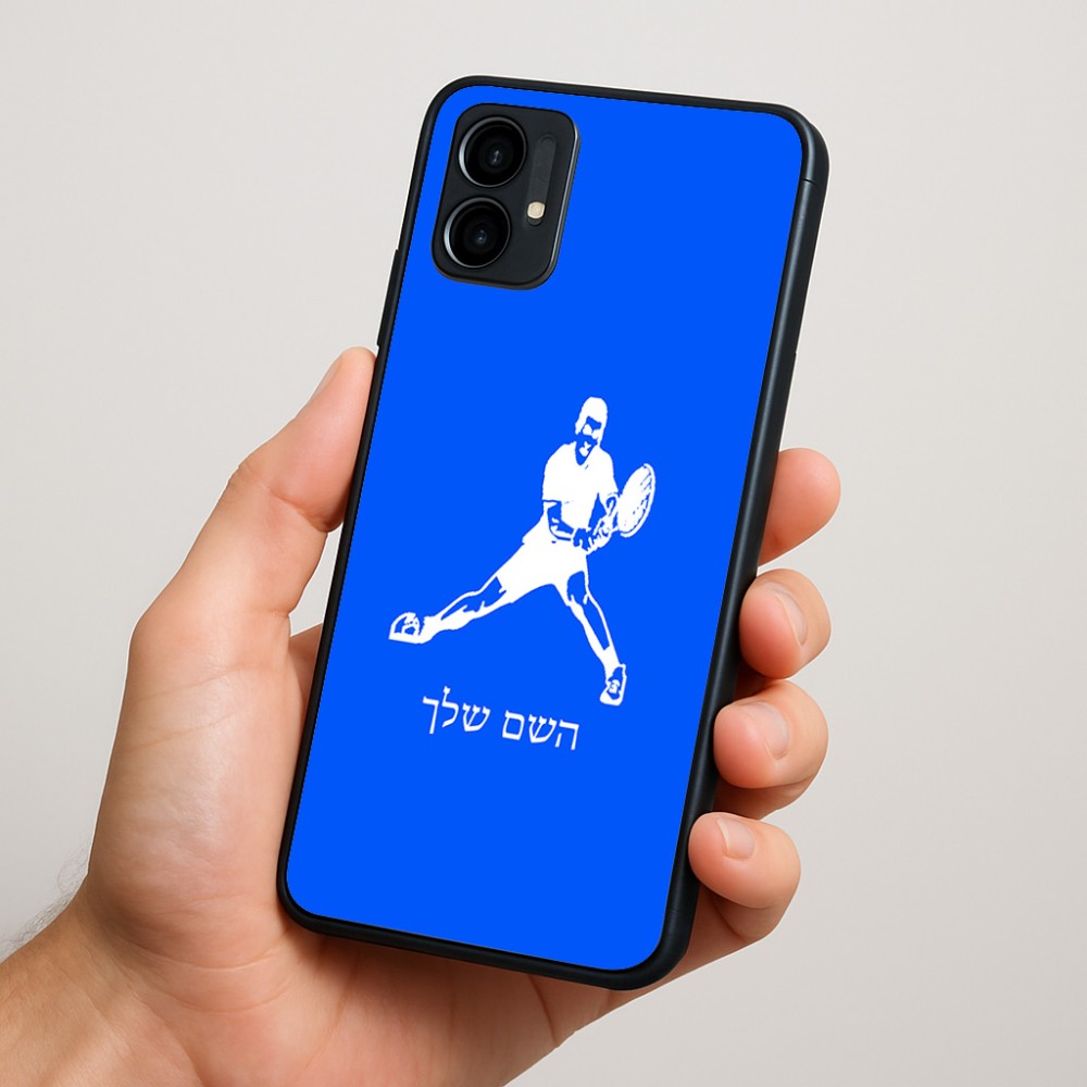 כיסוי בעיצוב אישי עם השם שלך לדגם - Motorola Moto G34 5G בעיצוב שחקן טניס