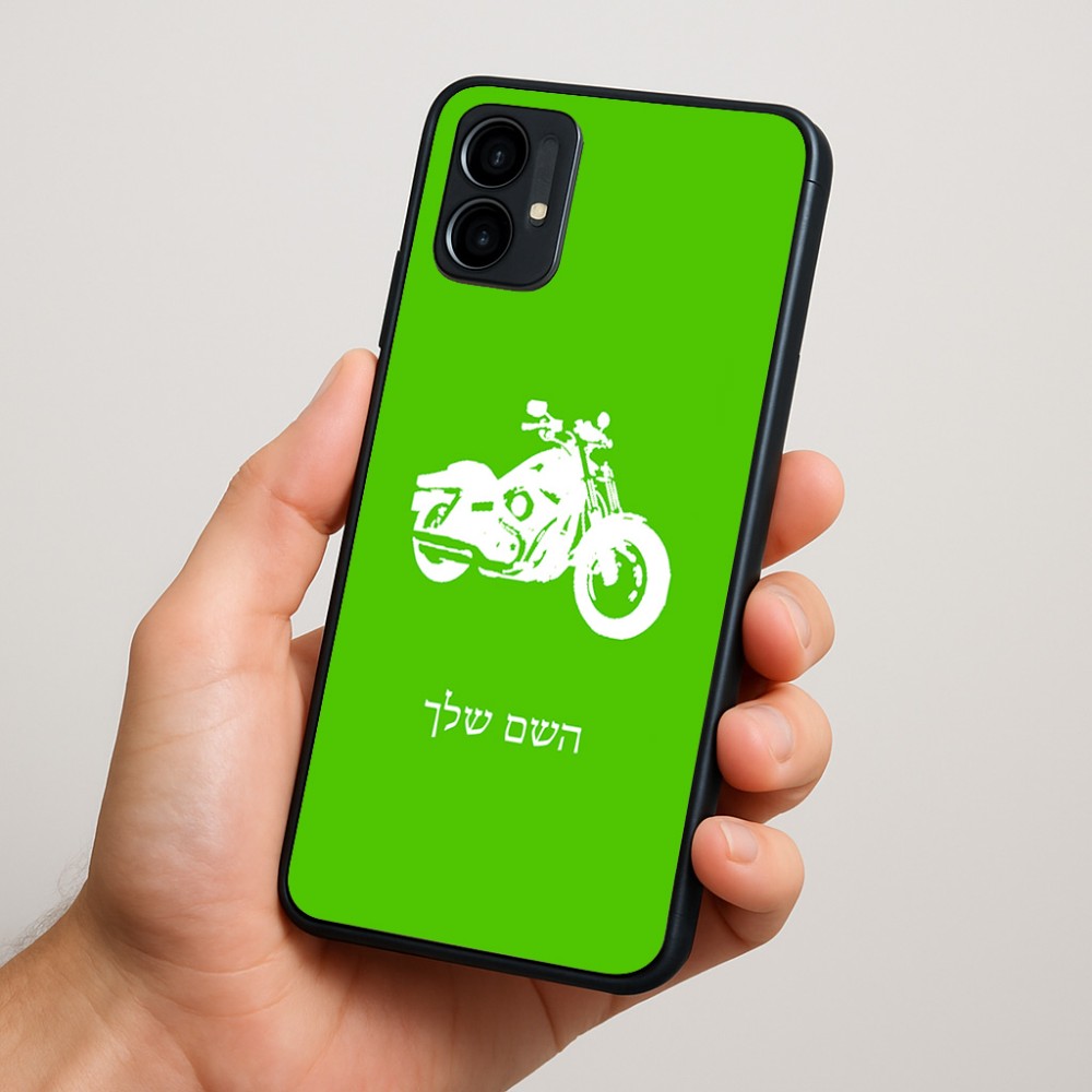 כיסוי בעיצוב אישי עם השם שלך לדגם - Motorola Moto G34 5G בעיצוב הארלי-דיווידסון