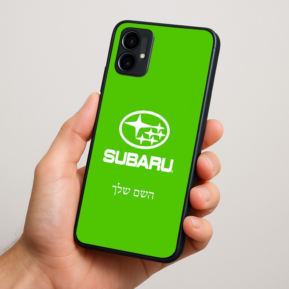כיסוי בעיצוב אישי עם השם שלך לדגם - Motorola Moto G34 5G בעיצוב סובארו