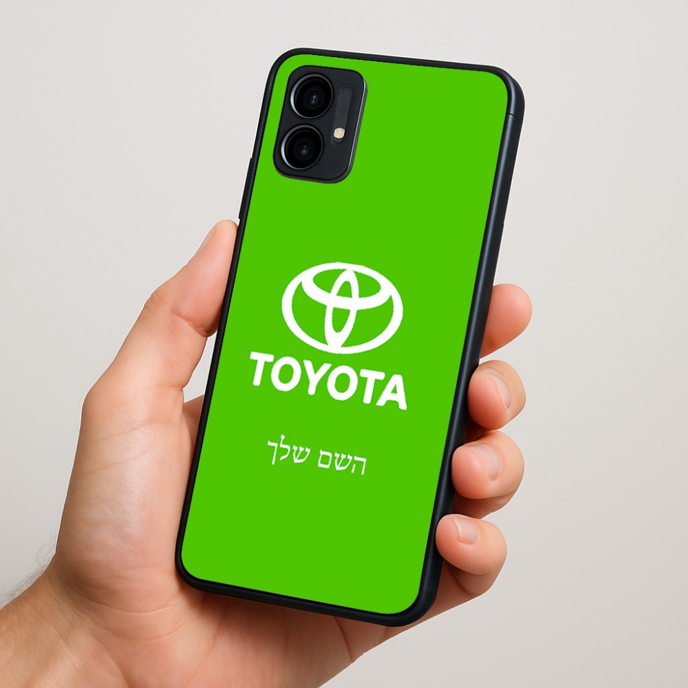 כיסוי בעיצוב אישי עם השם שלך לדגם - Motorola Moto G34 5G בעיצוב טויוטה