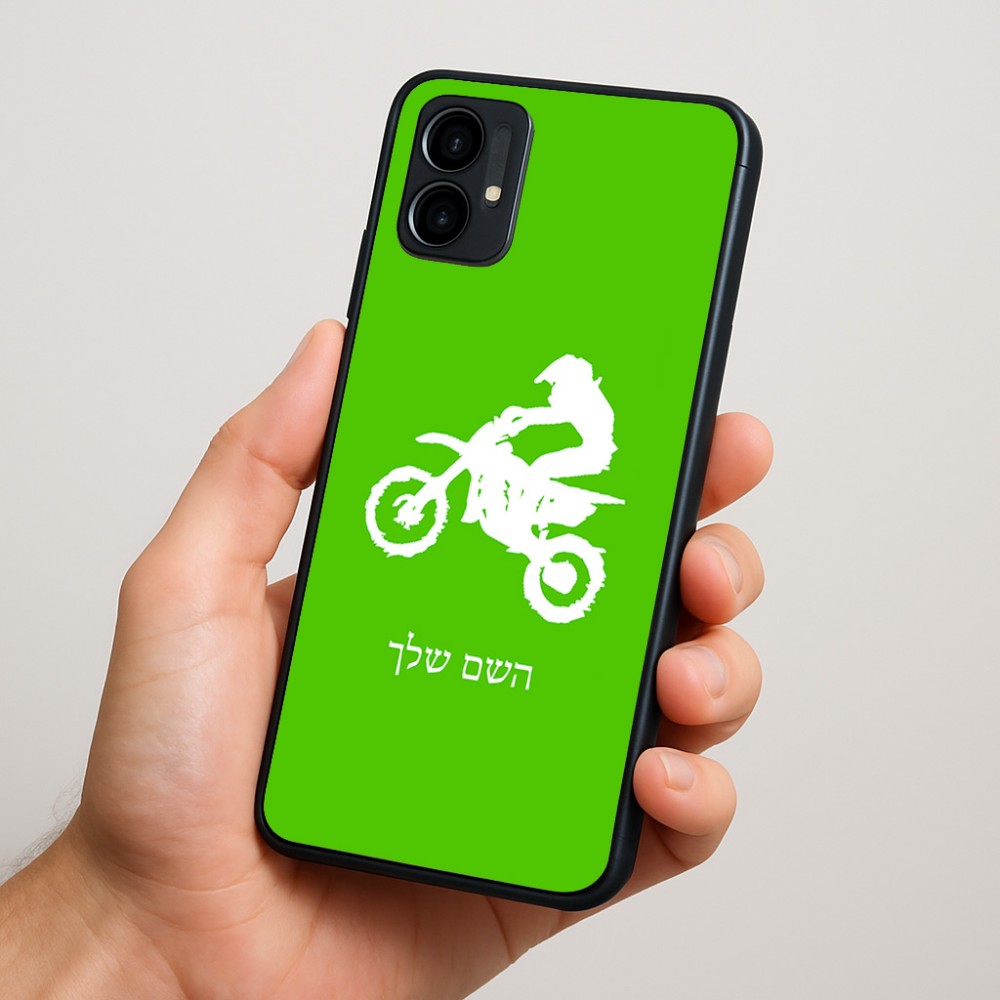 כיסוי בעיצוב אישי עם השם שלך לדגם - Motorola Moto G34 5G בעיצוב מוטוקרוס