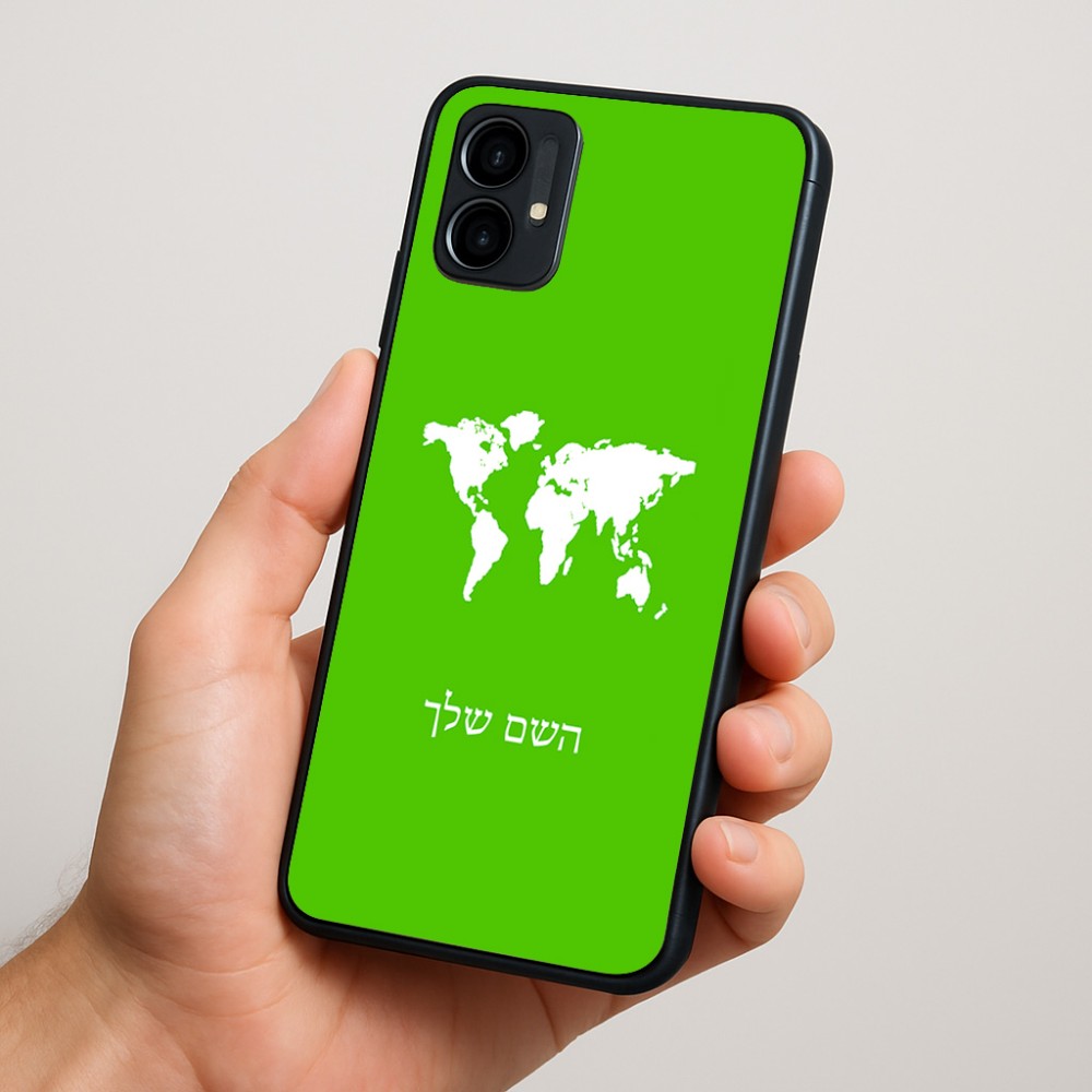 כיסוי בעיצוב אישי עם השם שלך לדגם - Motorola Moto G34 5G בעיצוב מפת העולם