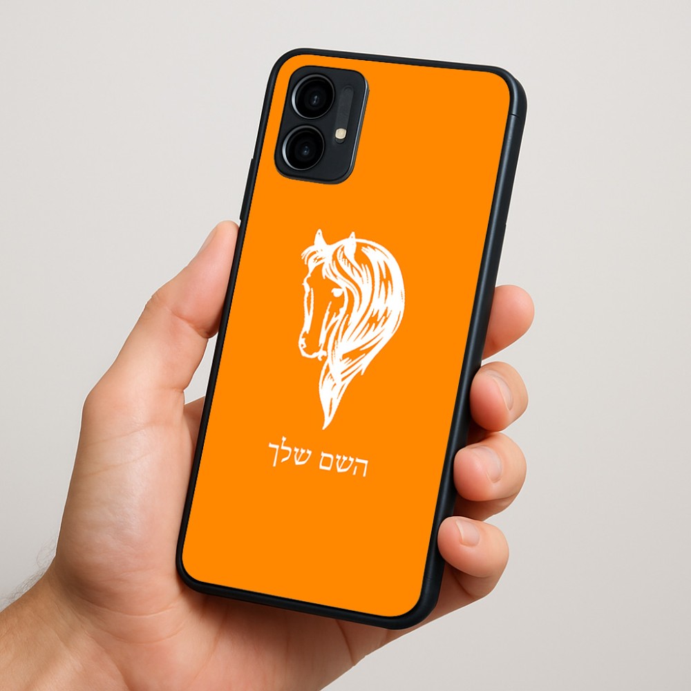 כיסוי בעיצוב אישי עם השם שלך לדגם - Motorola Moto G34 5G בעיצוב ראש סוס