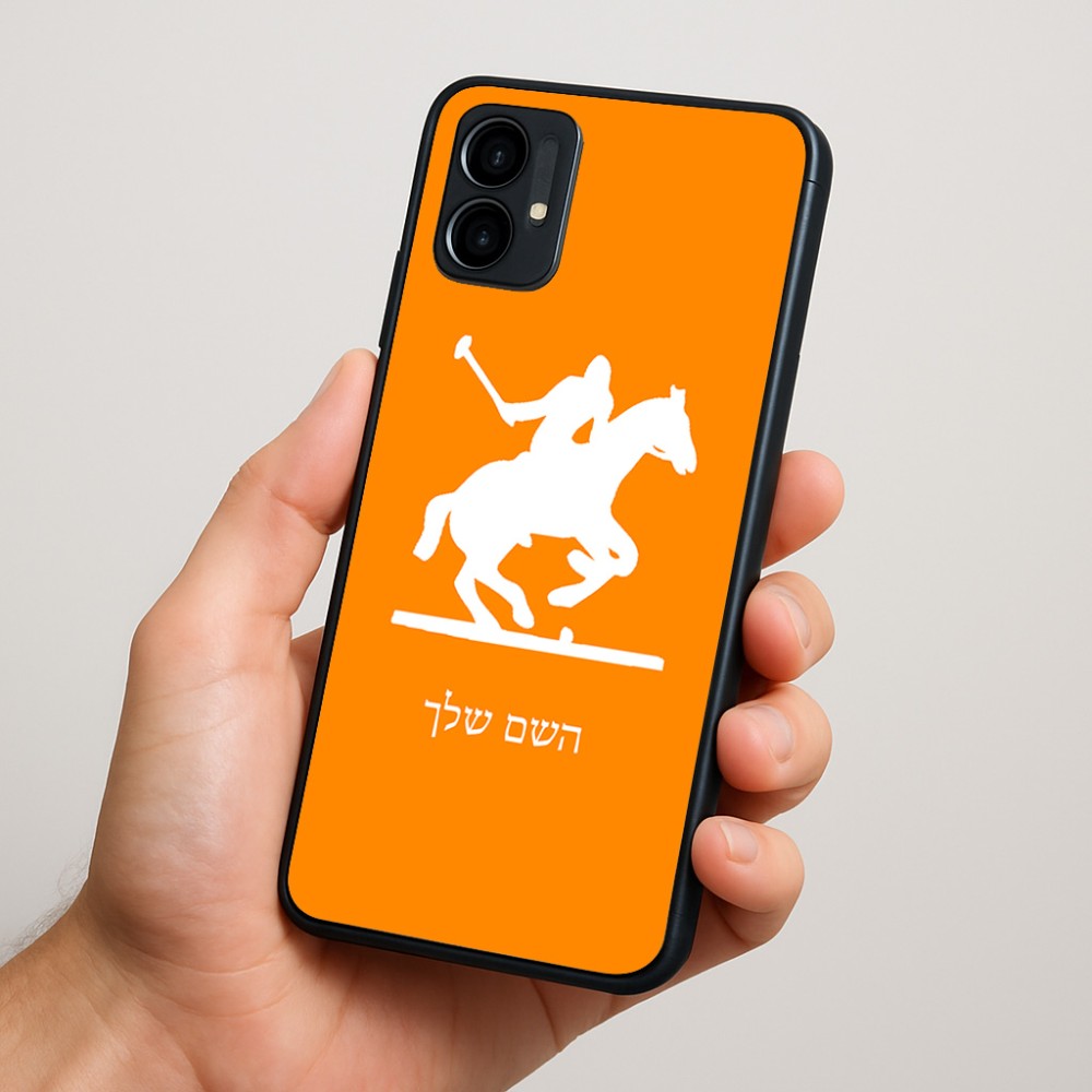כיסוי בעיצוב אישי עם השם שלך לדגם - Motorola Moto G34 5G בעיצוב שחקן פולו - סוס