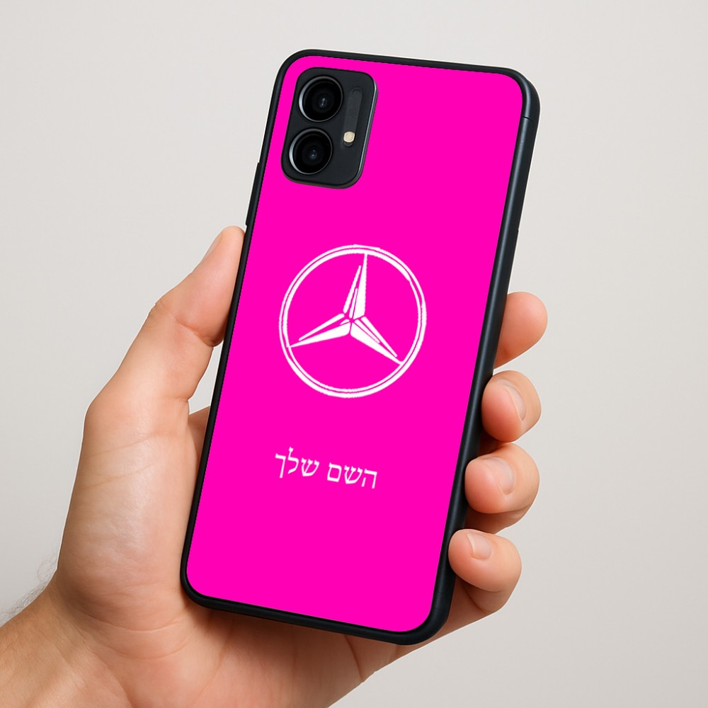 כיסוי בעיצוב אישי עם השם שלך לדגם - Motorola Moto G34 5G בעיצוב מרצדס-בנץ
