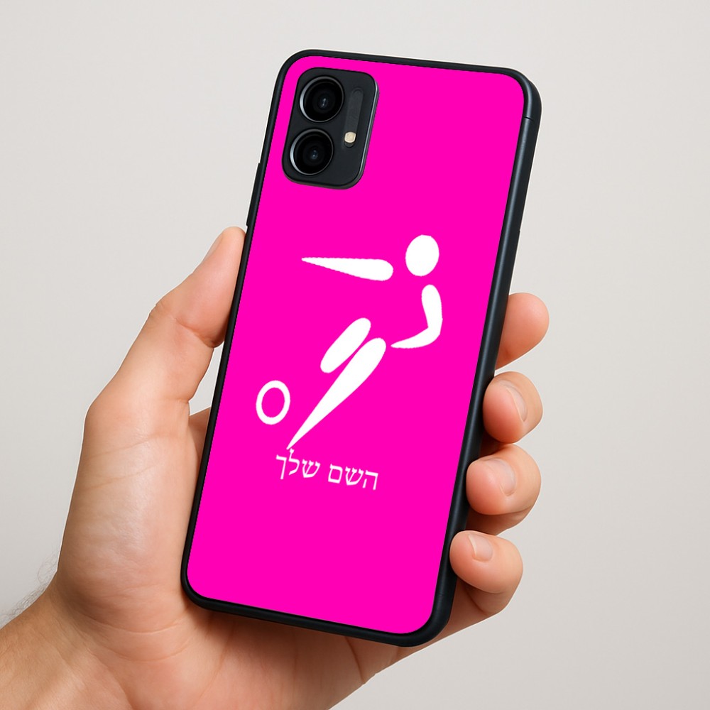כיסוי בעיצוב אישי עם השם שלך לדגם - Motorola Moto G34 5G בעיצוב כדורגל אולימפי
