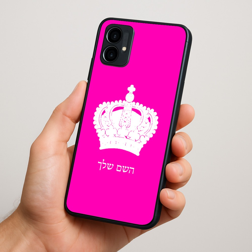 כיסוי בעיצוב אישי עם השם שלך לדגם - Motorola Moto G34 5G בעיצוב כתר מלכותי