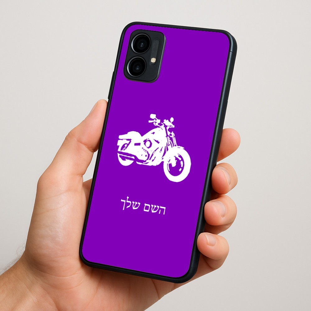 כיסוי בעיצוב אישי עם השם שלך לדגם - Motorola Moto G34 5G בעיצוב הארלי-דיווידסון