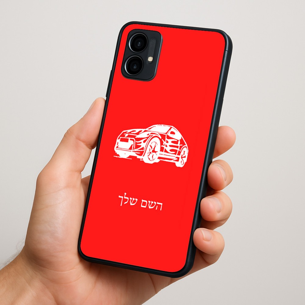 כיסוי בעיצוב אישי עם השם שלך לדגם - Motorola Moto G34 5G בעיצוב מכונית