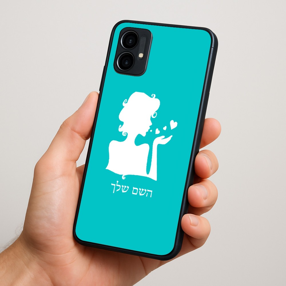כיסוי בעיצוב אישי עם השם שלך לדגם - Motorola Moto G34 5G בעיצוב אהבת נשים