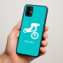 כיסוי בעיצוב אישי עם השם שלך לדגם - Motorola Moto G34 5G בעיצוב רוכב אופניים