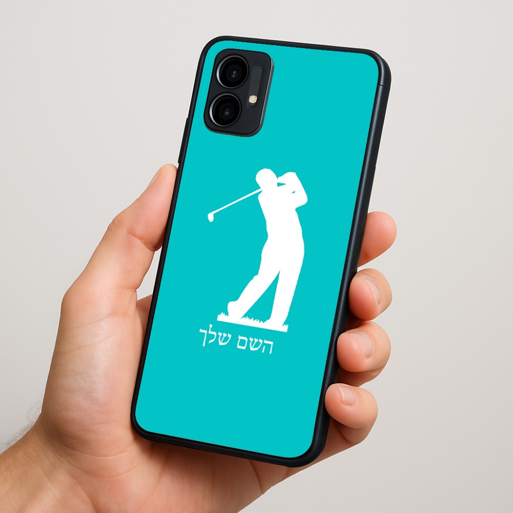 כיסוי בעיצוב אישי עם השם שלך לדגם - Motorola Moto G34 5G בעיצוב שחקן גולף