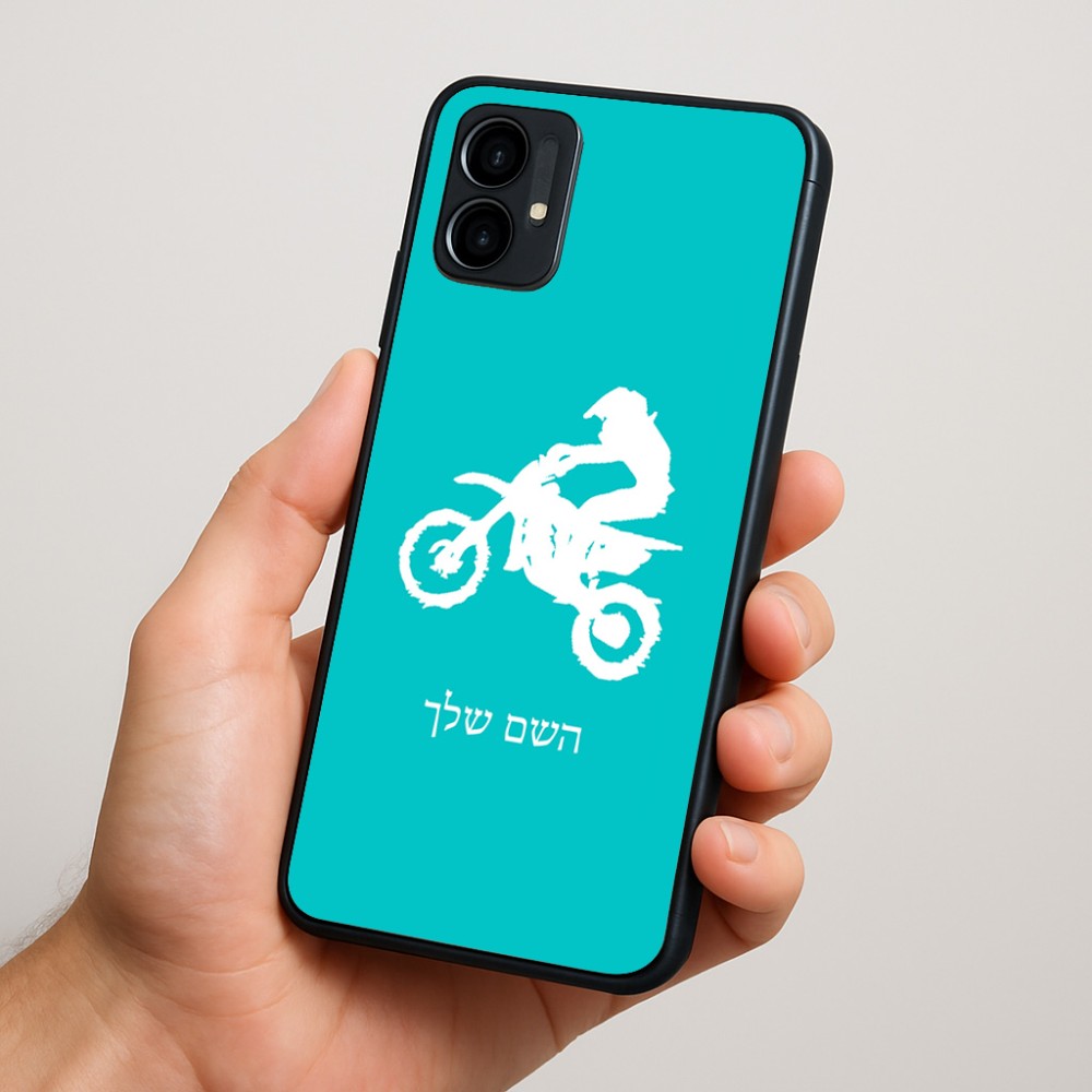 כיסוי בעיצוב אישי עם השם שלך לדגם - Motorola Moto G34 5G בעיצוב מוטוקרוס