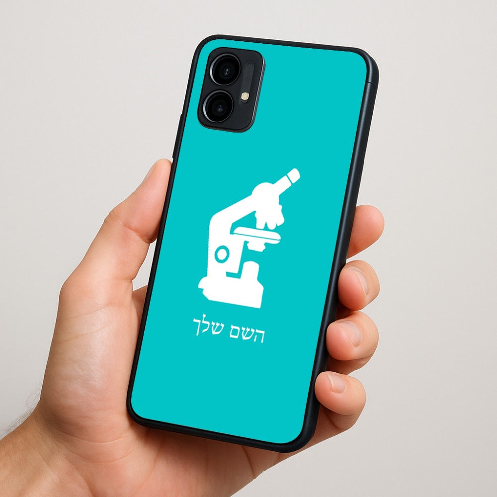 כיסוי בעיצוב אישי עם השם שלך לדגם - Motorola Moto G34 5G בעיצוב מיקרוסקופ