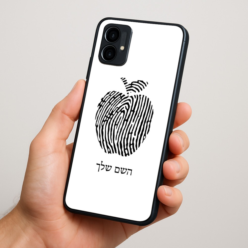 כיסוי בעיצוב אישי עם השם שלך לדגם - Motorola Moto G34 5G בעיצוב הדפס תפוח