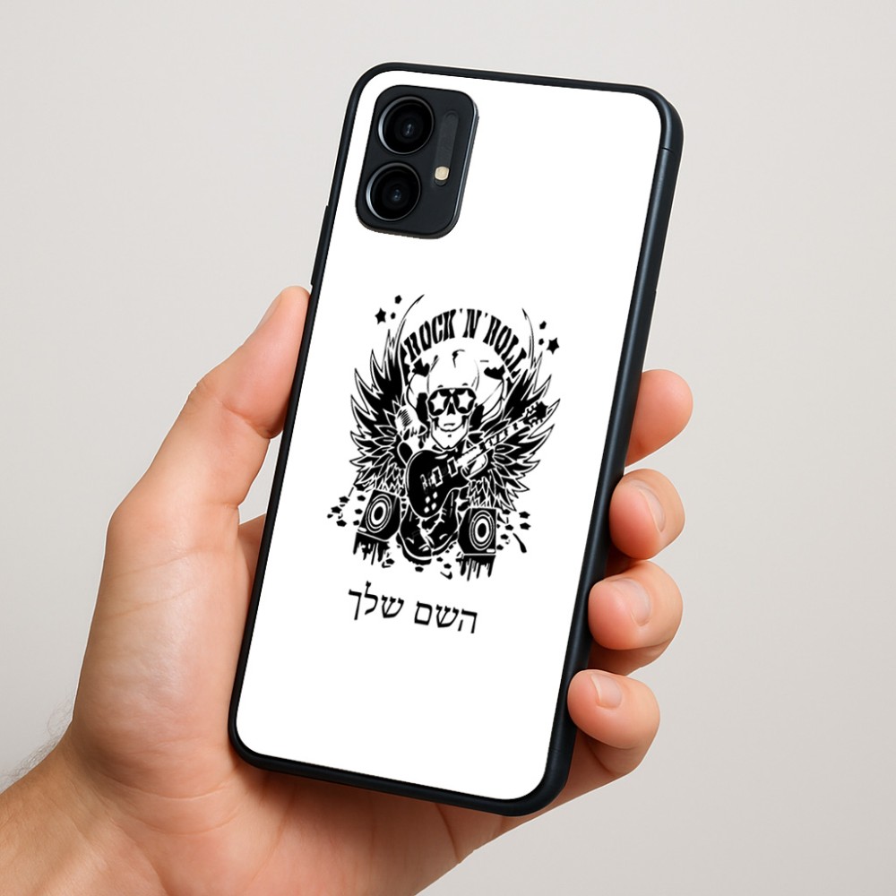 כיסוי בעיצוב אישי עם השם שלך לדגם - Motorola Moto G34 5G בעיצוב רוקנרול