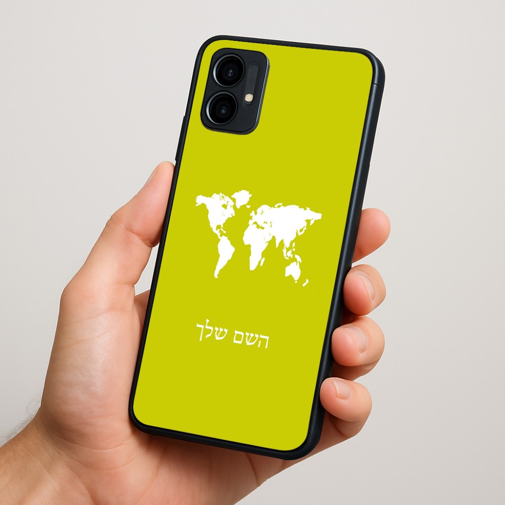 כיסוי בעיצוב אישי עם השם שלך לדגם - Motorola Moto G34 5G בעיצוב מפת העולם